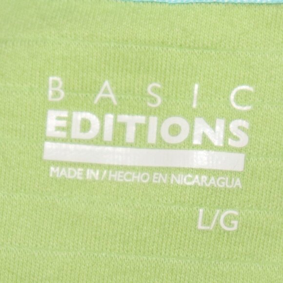 💚🌿🖤 Basic Editions Tee · Soft Green · Size L - Picture 2 of 5